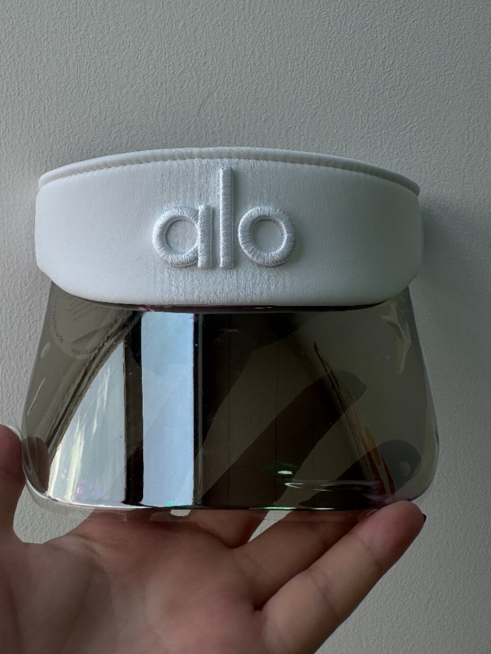 NWT Alo Yoga Airlift Solar Visor White Tennis Golf Sun Hat 🏌️‍♀️Athleisure Look